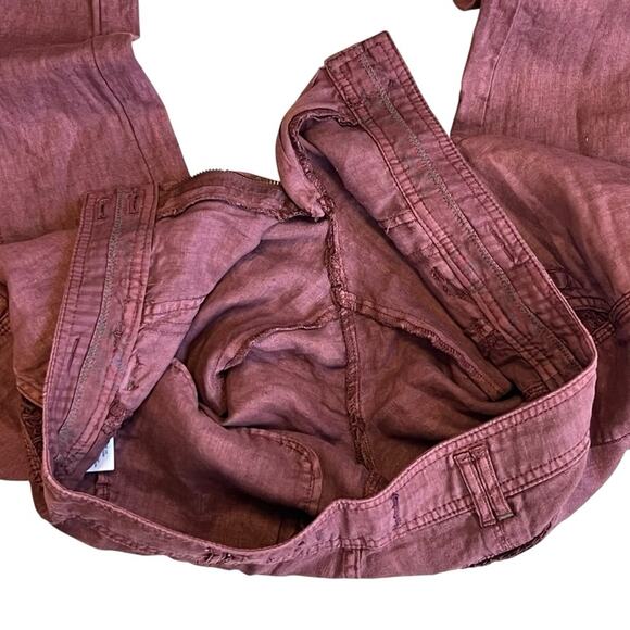Anthropologie Hei Hei Women’s Sz 28 Embroidered Crochet Linen Pants Marlena - Picture 11 of 16